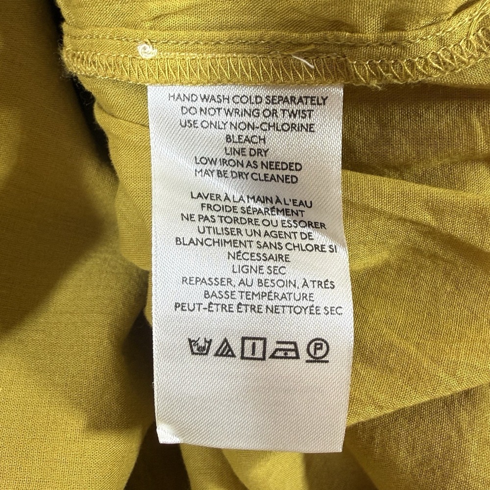 Urban Outfitters Penny Smocked Midi Dress Strapless Yellow Ruffle Cotton Sz M - Picture 7 of 12